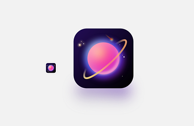 Daily Ui #005 / App icon app app design app icon galaxy game icon illustraion planets space stars supernova