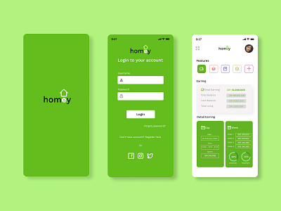 Homey Apps ui ux