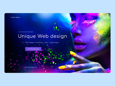 Portfolio website for web designer creative design minimal typography ui ux web website