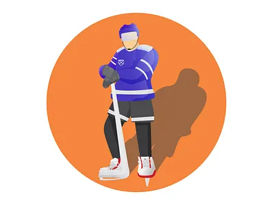 Hockey Flat Illustration design flat flatillustration illustration illustrator vector