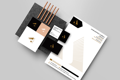 Branding-Arya brand design branding business card graphic design letterhead design logo design mockup stationery stationery design visiting card design