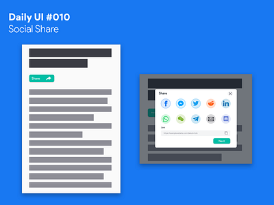 Daily UI #010 - Social Share dailyui social social share social share button web