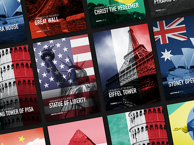 Monuments of the World behance design design inspiration graphic design monuments poster posterdesign posters