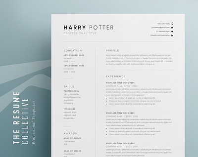 Resume Template curriculum vitae cv editable resume minimalist resume modern cv modern resume professional resume resume resume clean