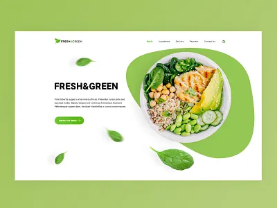 Fresh&Green Restaurant Website design ui ux web web design webdesign website