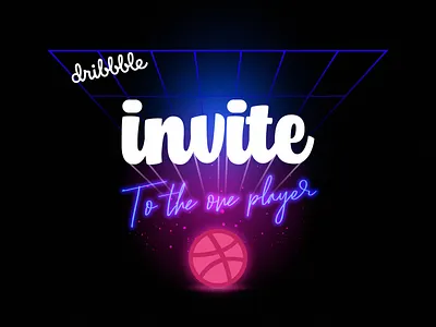 Dribbble Invite 1980s 80s dribbble invitation dribbble invite dribbble invite giveaway giveaway invite retro retrowave synthwave typogaphy