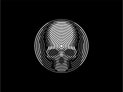Skull Logo bones branding circle circular death design geometric horror identity illustration lines logo mark modern sale scratchboard skull symbol tattoo vector