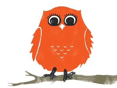 OWL adobe art character characterdesign design digital doodle dribbble hand drawn illustration nature orange owl wacom