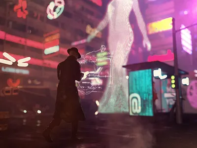 cyberpunk city by tg 1 3d aftereffects art cinema4d cyberpunk futuristic octane render