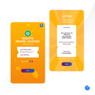 Rewards UI app coupon design icon icons lottery rewards ui uiux vector