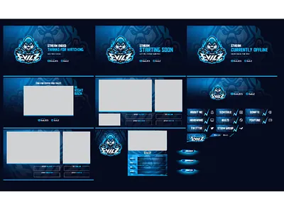 Custom Stream Twitch Overlay for EvilZCS banner gfx for streamer graphics for streamer mixer overlay panel revamp stream stream overlay streaming streaming graphics streaming overlay twitch twitch overlay