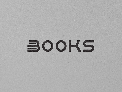 BOOKS Wordmark Challenge @andrepicarra black branding design gray identity logo logotype mark minimal minimalism simple wordmark