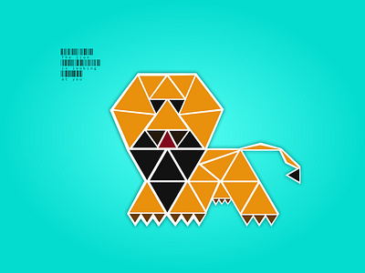 Leo animal illustration debut design dribbble figma flat illustration minimal mosaic vector