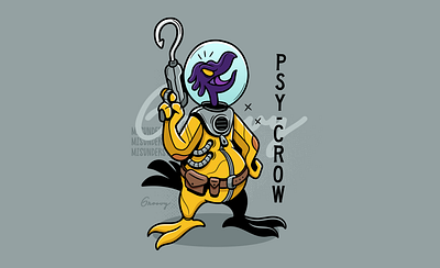 Psycrow character design cohen gum earthworm jim vector vector design vector illustration