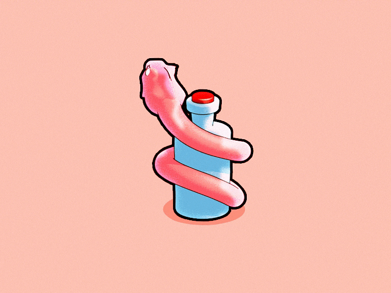Poison! 2d 3d after effects animation bottle cinema 4d cinema4d colour design illustration loop magic poison sketch snake texture