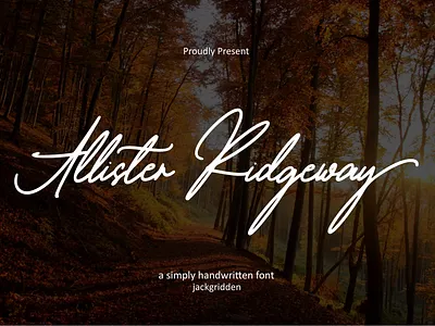 Allister Ridgeway Font allister branding design font graphic design handwritten illustration ridgeway script