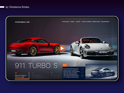 Porsche 911 Landing Page africa app app design automotive automotive design branding cars concept design design desktop app desktop design landing page concept landing page design landing page ui minimal porsche porsche 911 ui