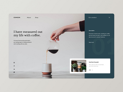 Coffee shop layout clean coffee coffee shop design ecommerce hero landing layout minimal minimalist modern shop simple ui uidesign