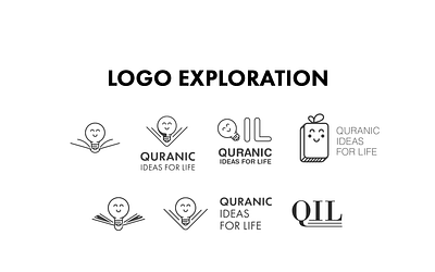 QIL - Logo Exploration cute exploration holy icon icons idea kids kids book lamp logo logo design logotype quran sketch smile smiley typeface