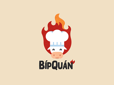 BBQ LOGO bar and grill barbecue bbq bbq logo beef cow design fire flame flat design food grill illustration logo logo ideas steak