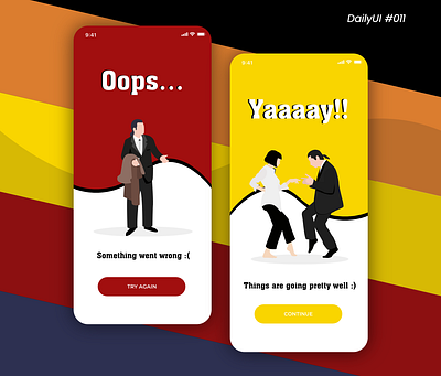 Daily UI #011 - Flash Message app daily 100 challenge dailyui dailyui011 design pulpfiction tarantino ui ui design ux uxdesign