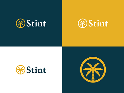 Unused Logo Concepts branding color palette design hourglass lockup logo logo design mark palm tree stint variant vector