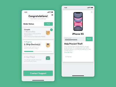 Whistle iOS - Track Order app design ios 13 iphonex marketplace progress progress bar react native sell track order ui design ux