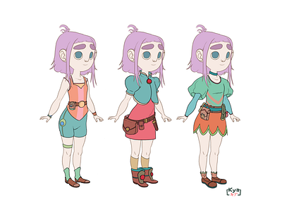 Princess Puru - Costume Exploration character character art character design character designer character sheet character study costume design digital art fantasy fantasy art