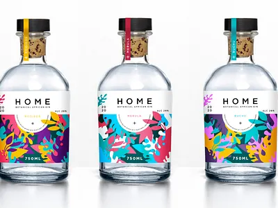 HOME African Botanical Gin Design branding gin graphic design illustration illustrator packaging packaging design