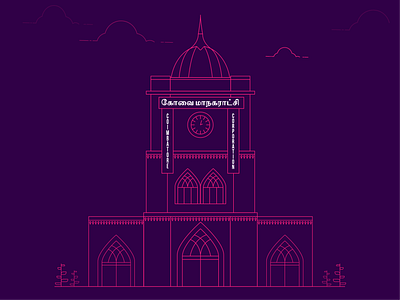 Coimbatore Municipal Corporation adobe after effects adobe illustrator after effect animation branding coimbatore design drawing dribbble gif animation illustration lineart motion design motiongraphics