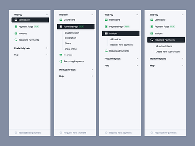 Sidebar Navigation clean dashboard design interface navigation sidebar ui ux