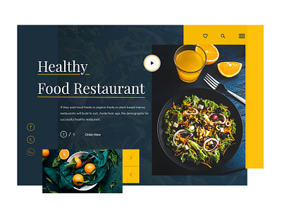 Healthy Food Restaurant aesthetic branding design food healthyfood landingpage restaurant ui uidesign uidesigner uiinspiration uiuxdesign ux web web design webdesign website design