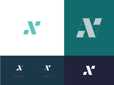 Minimal letter logo design a logo creative design flat letter lettermark logo minimal minimalism minimalistic monogram simple v logo