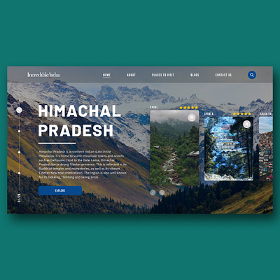 Incredible India app branding design illustrator minimal type typography ui ux website