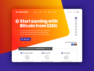 Arkonix Mining Website branding design identity interface ui ux web website