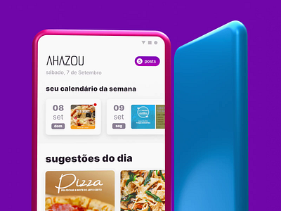 Ahazou - content app redesign 3d 3d animation blender content design motion ui ui design ux design