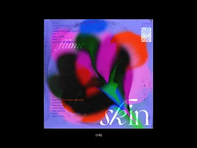 skin//flume cover art album art cover design flowers flume graphicdesign green illustration music pink skin typogaphy