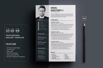 Resume/CV Word Template clean resume creative resume curriculum vitae cv cv template download download mockup free minimal resume modern modern resume professional resume resume template template