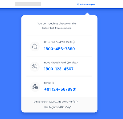 Talk to an expert call center contact us design icon popup redesign ui