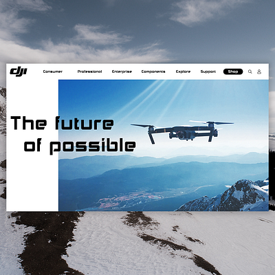 DJI design ui ux web website