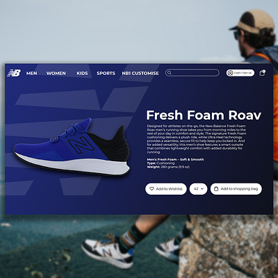 New Balance design ui ux web website