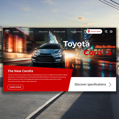 Toyota design ui ux web website