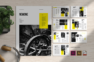 Newone | Magazine Template branding brochure business catalogue clean elegant indesign lookbook magazine magazine design modern portfolio template