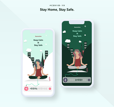 StayHome Stay Safe app illustraion