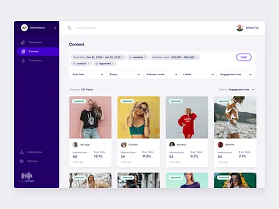 Content page design search ui