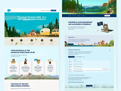 Salesforce - Dreamforce art direction design digital illustration interaction design landing page ui uiux ux web design