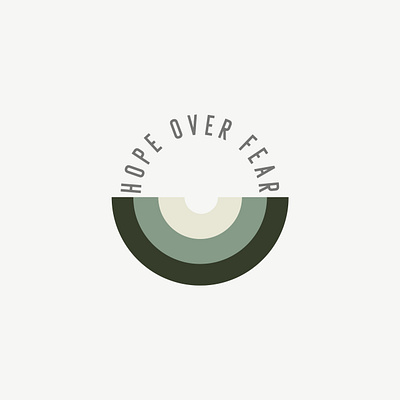 Hope Over Fear adobe illustrator design fear flat hope icon logo rainbow serif simple typography vector