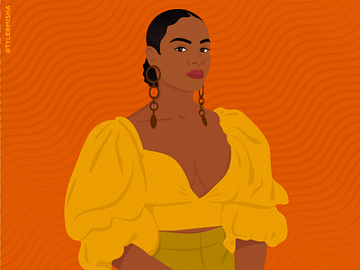 Tika Sumpter african african american beauty black black art black artist black designer black girl magic black woman digital art earth tones graphicdesign illustration illustrator melanin orange style tika sumpter vector