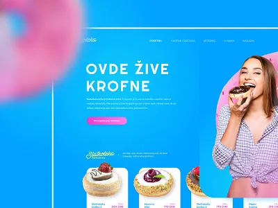 Doughnut Shop Landing Page app branding flat graphic design landing page landing page design ui ui design ux