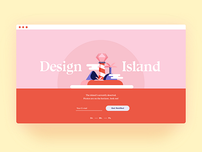 Coming Soon Page branding color colorful colors colour colours coming coming soon comingsoon design illustration island pink red soon typography ui